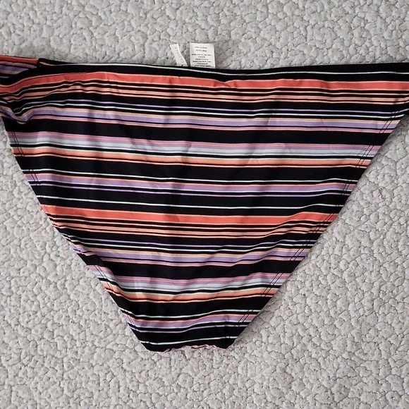Gibson Latimer Striped Bikini Bottom - Black, Purple, Pink, Orange - Picture 2 of 2